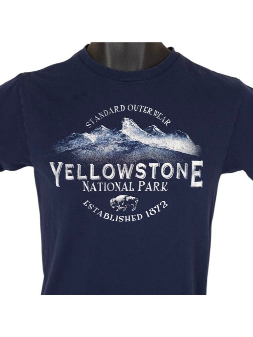 Yellowstone National Park T Shirt Mens Size Small Blue Travel Destination Tee